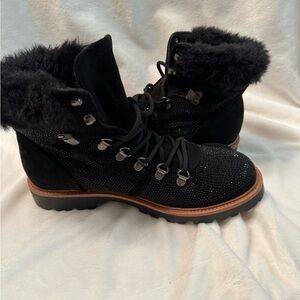 Never Worn Black Sparkle Report Black Bootie Size Women’s 9